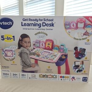 VTech 5-in-1 Interactive Learning Desk - Pink